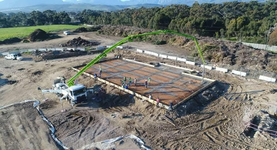 Large scale commercial foundation layout